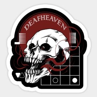 Deafheaven Skull Metal Sticker